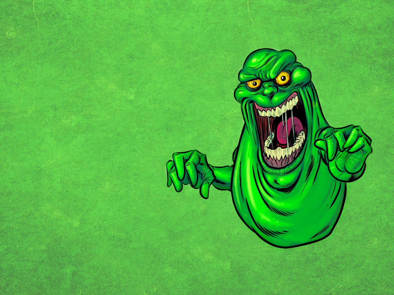 зеленый, слизистый, язык, монстр, слюни, monster
