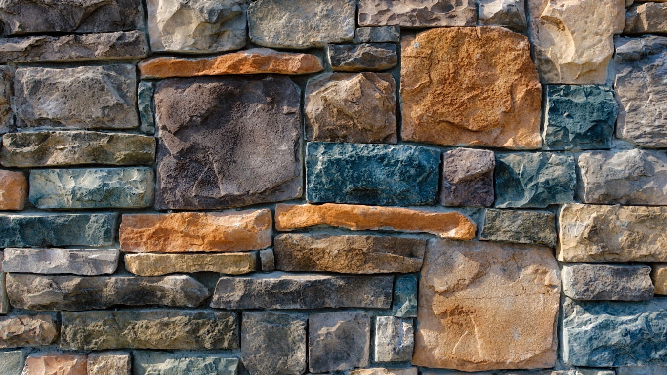 colorful pattern, wall, stone