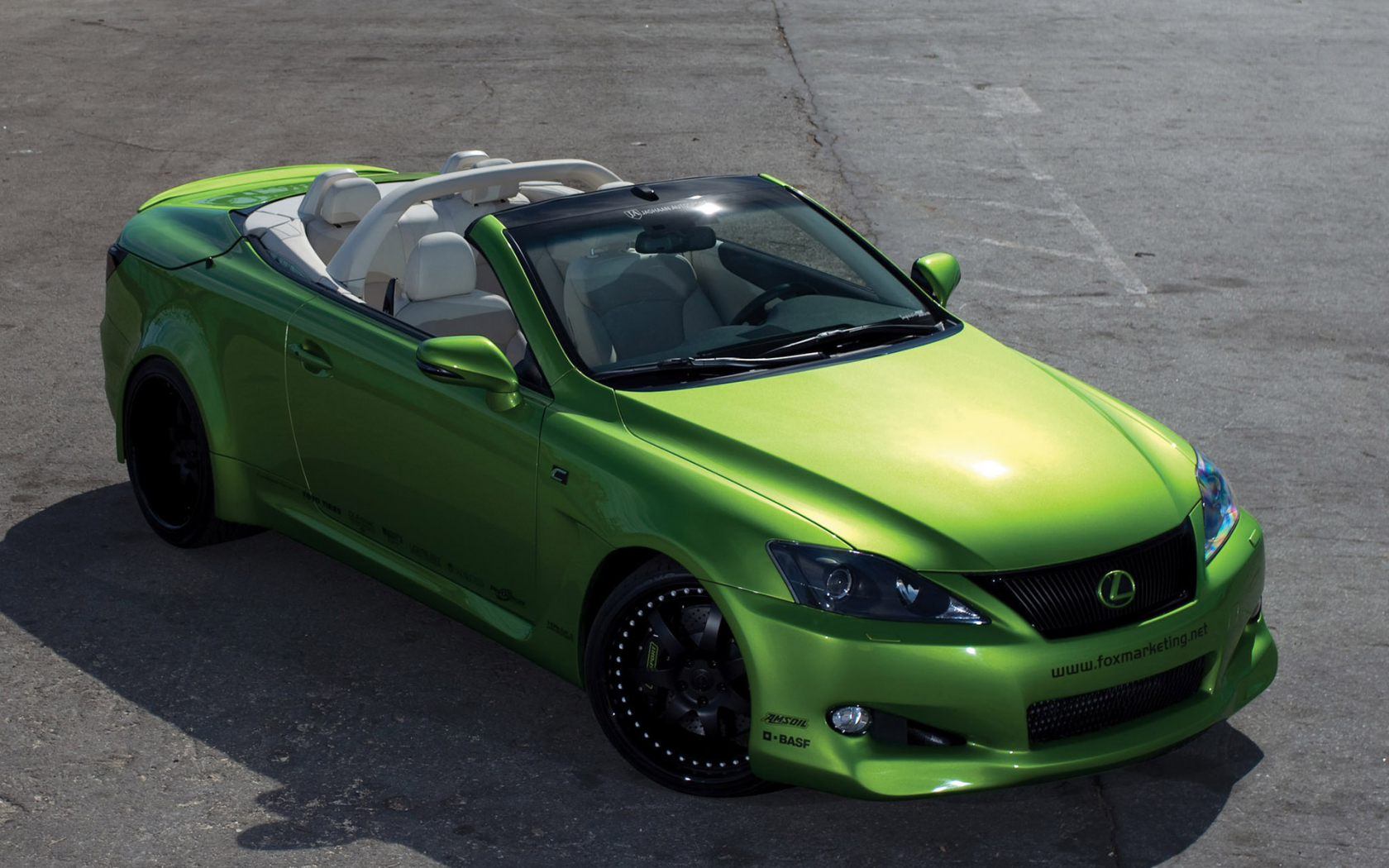 Lexus, кабриолет, зелёный