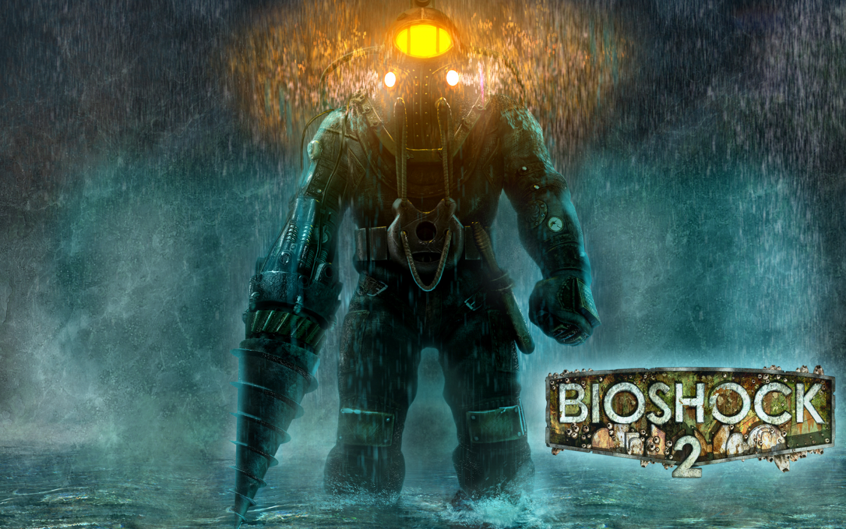 Bioshock, Big Daddy, Биошок, Большой Папочка, вода