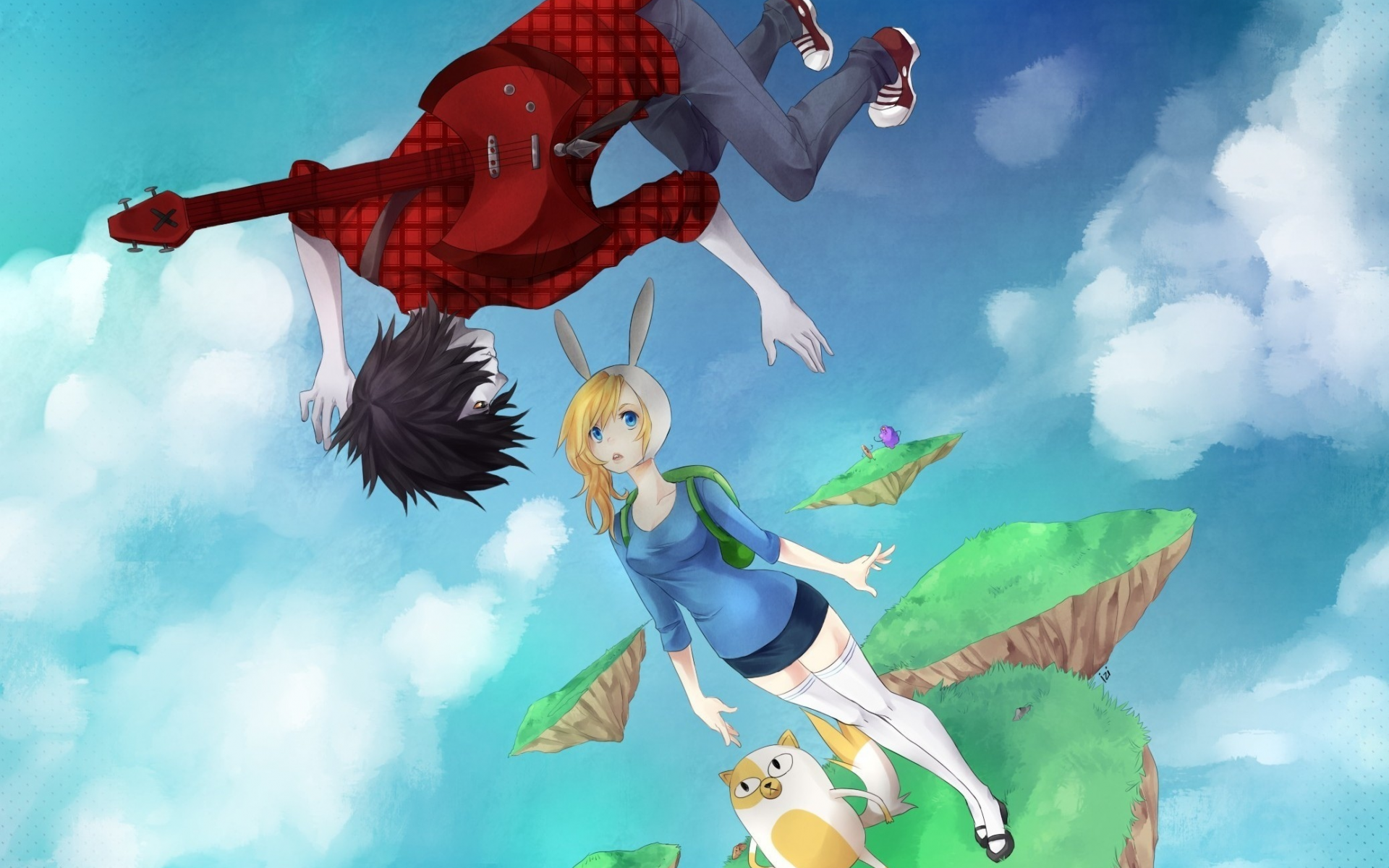 marshall lee, cake, время приключений, noizi, adventure time, арт, fionna