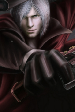 dante, game wallpapers, oliverford, dmc, rebellion, half-demon, devil may cry, fanart