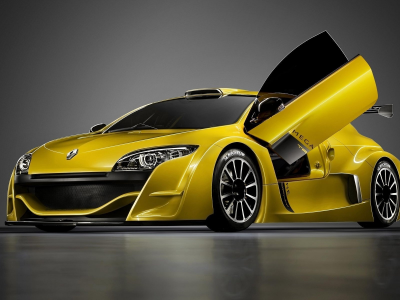 Renault, жёлтый, показ