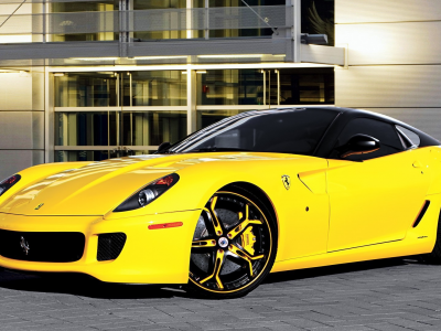 Ferrari, тюнинг, жёлтый
