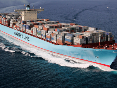 maersk line, судно, море, контейнеровоз, на ходу, estelle