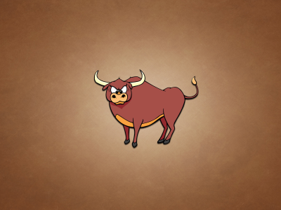 bull, рогатый, хмуристый, животное, темноватый фон, бык