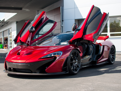McLaren, P1, red, supercar