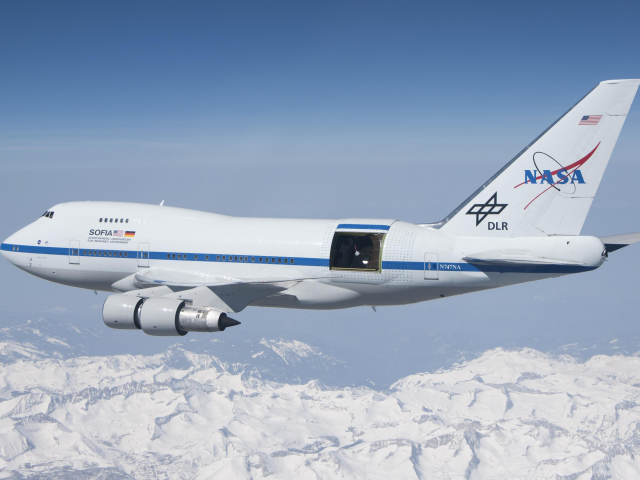 sofia, boeing 747sp, dlr, инфракрасный телескоп, nasa, стратосфера