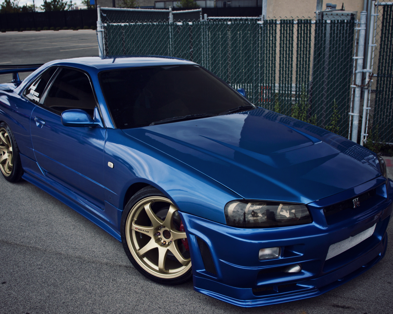 nissan, r34, синий, skyline gtr