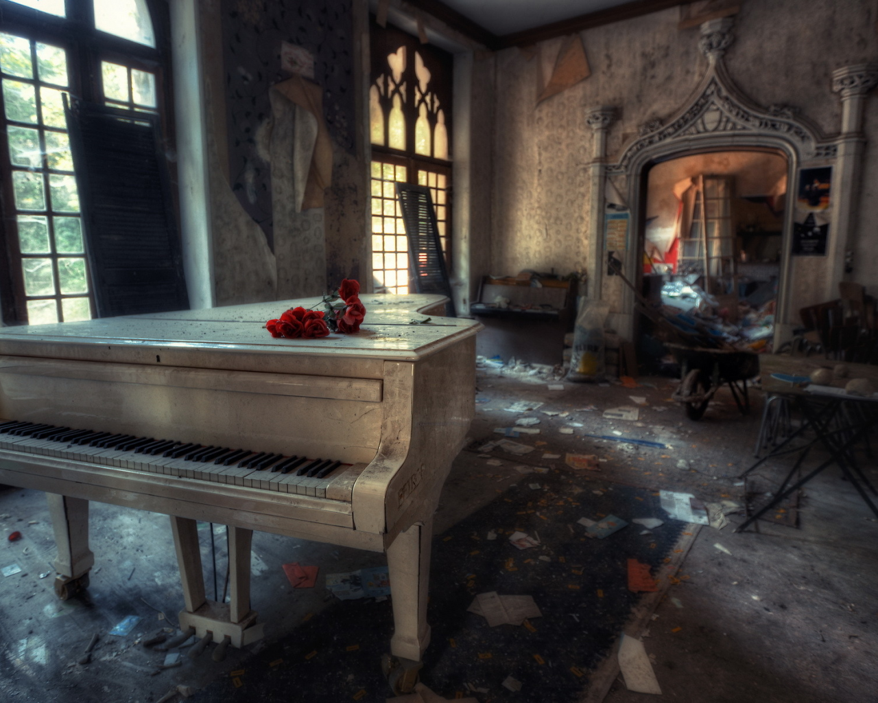 комната, рояль, музыка