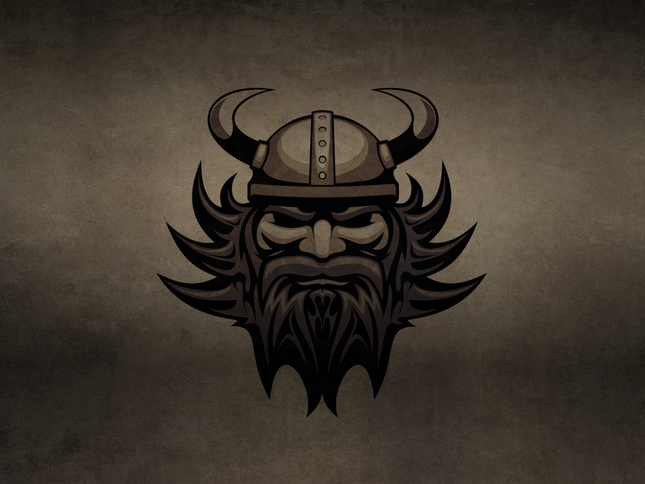 галл, темный фон, рога, шлем, борода, викинг, viking, голова