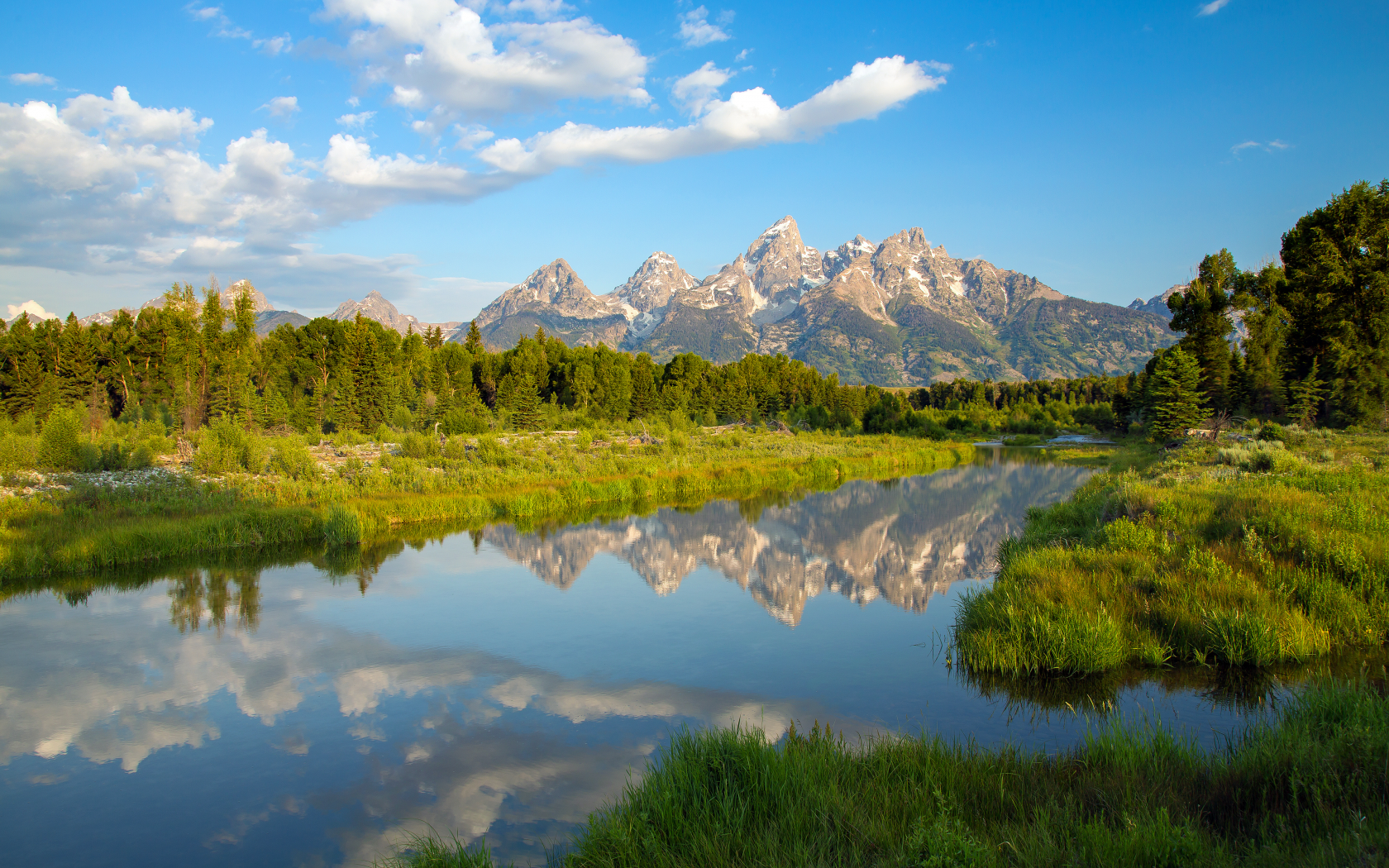 озеро, grand teton national park, вайоминг, wyoming, гранд-титон, горы