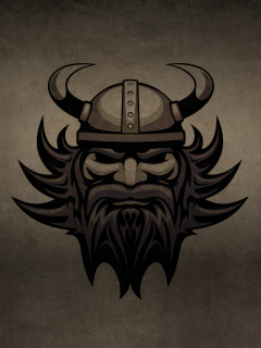галл, темный фон, рога, шлем, борода, викинг, viking, голова