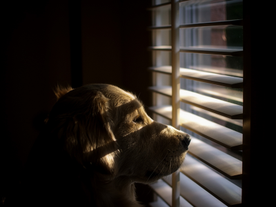 взгляд, друг, окно, собака