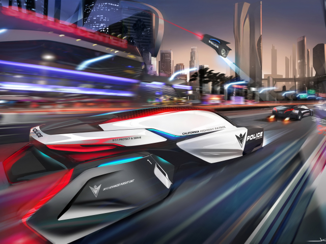 bmw epatrol concept, будущее, полиция, город