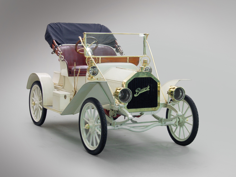 touring runabout, кабриолет, ретро, 1908, buick, model 10, белый