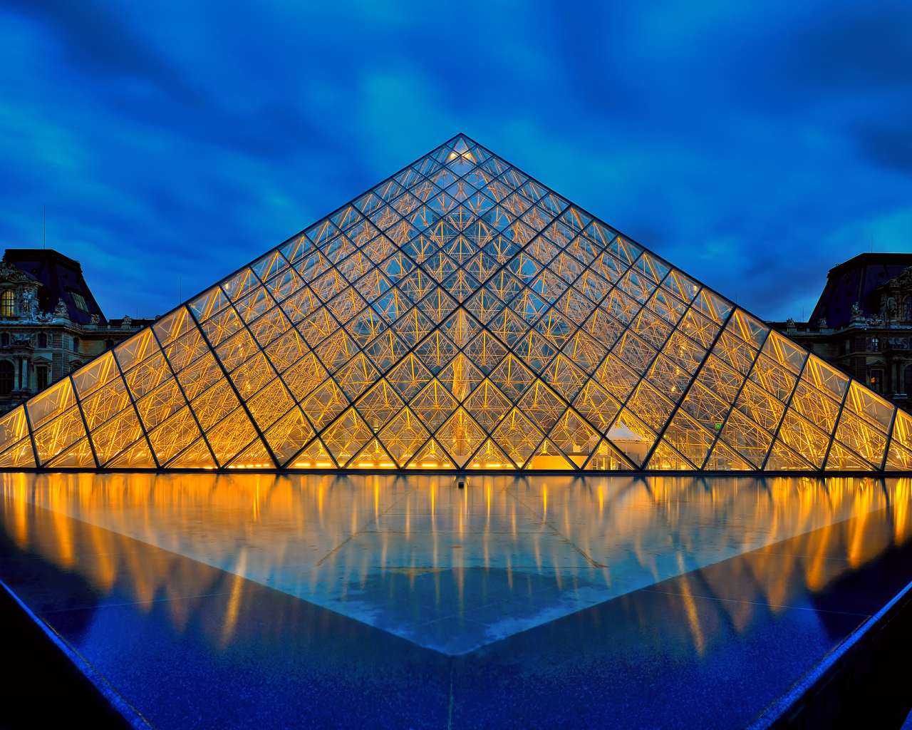 пирамида, париж, музей, франция, лувр