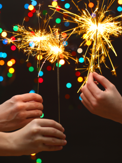kids, merry christmas, bokeh, little girls , hands , celebrate, sparklers , lights, new year