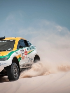 rally, авто, передок, mitsubishi, внедорожник, мицубиси, dakar