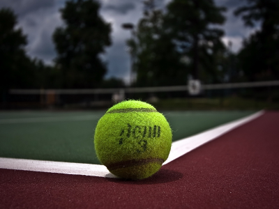 tennis, court, ball