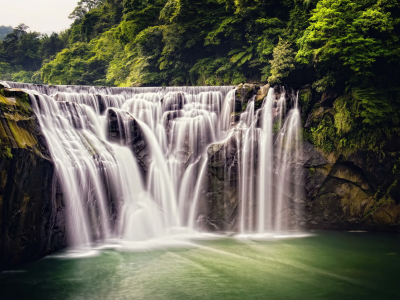 лес, джунгли, taiwan, shifen waterfall, природа, водопад