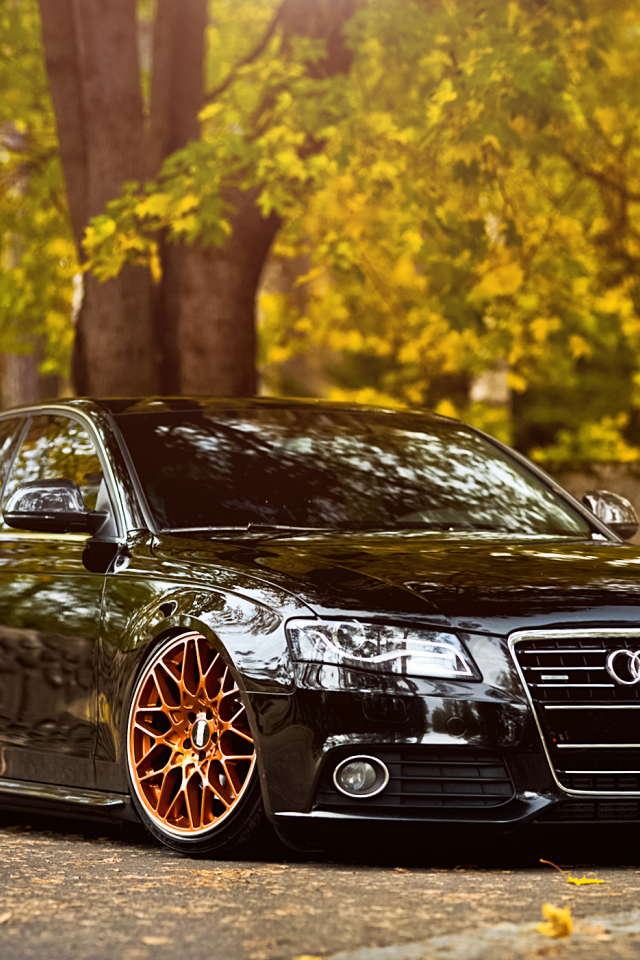 b8, audi, a4, black, front