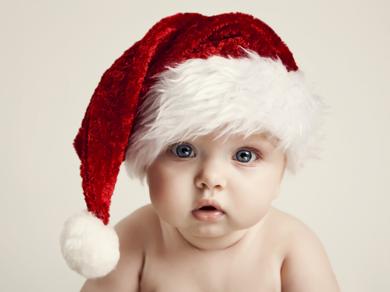 happy baby, kid, adorable funny, new year, big beautiful blue eyes, children, merry christmas 