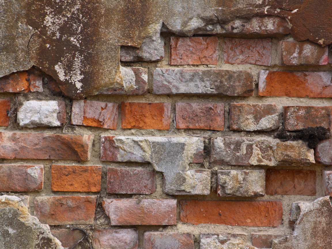 wall, broken bricks, brick, reboque, pattern