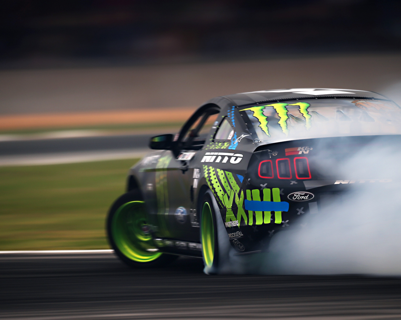 mustang, monster energy, ford, motion, formula drift, smoke, team, rtr, vaughn gittin jr