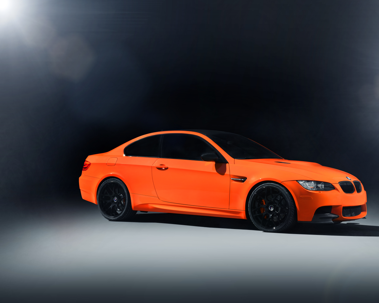 бмв, m3, front, оранжевый, блики, bmw, e92, orange, свет