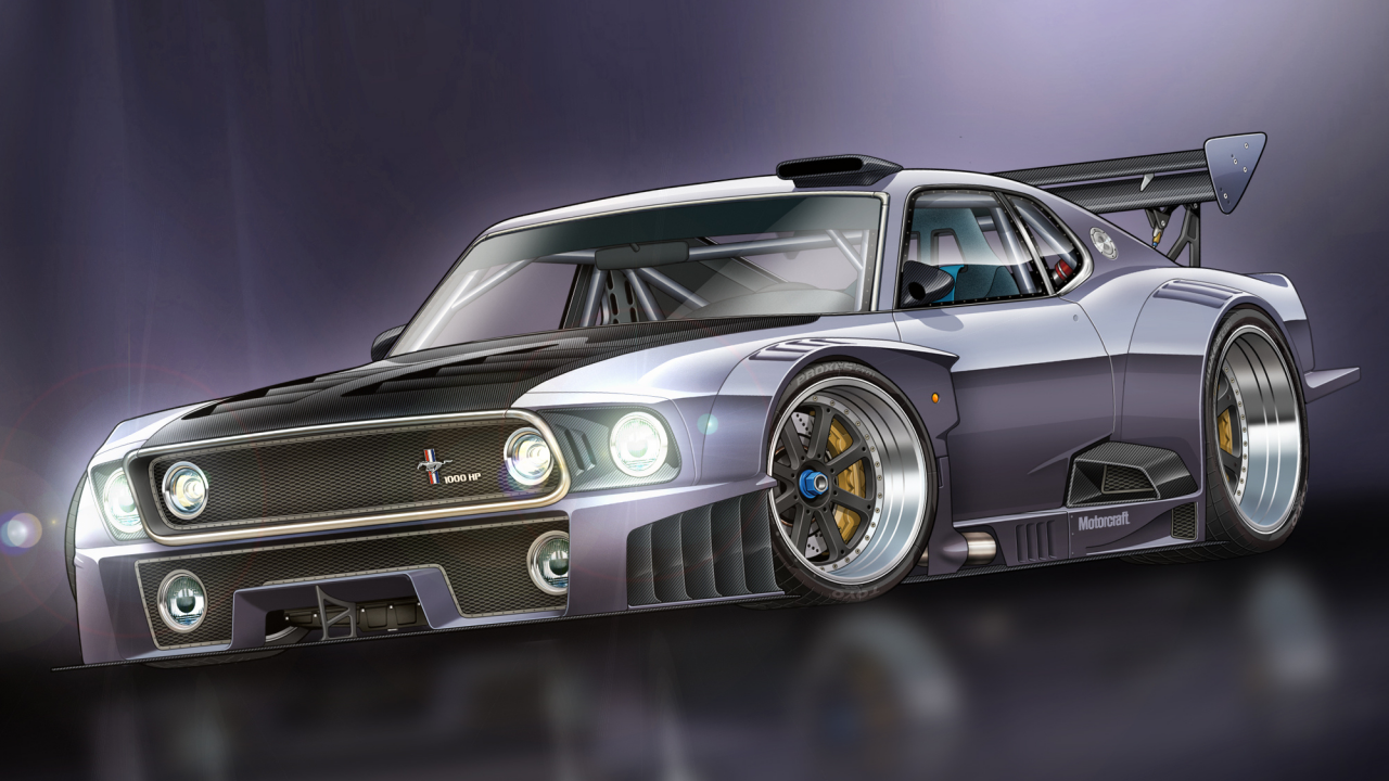 ford, форд, арт, мустанг, 1000 hp, gt-r, mustang, race car