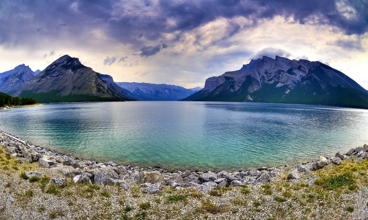 озеро Пейто, озеро, Канада, горы, небо