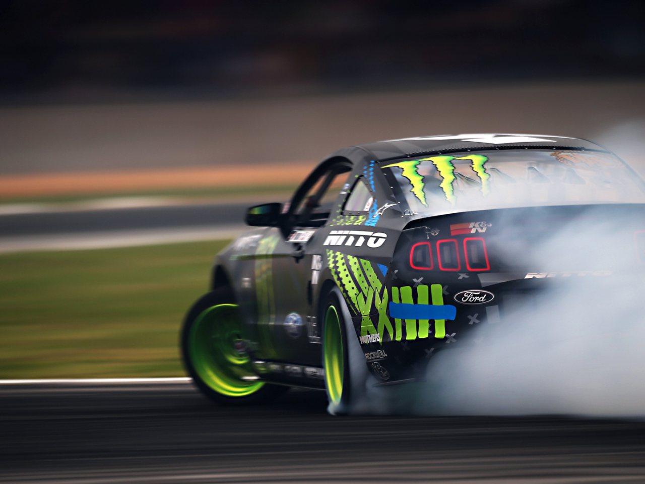 mustang, monster energy, ford, motion, formula drift, smoke, team, rtr, vaughn gittin jr