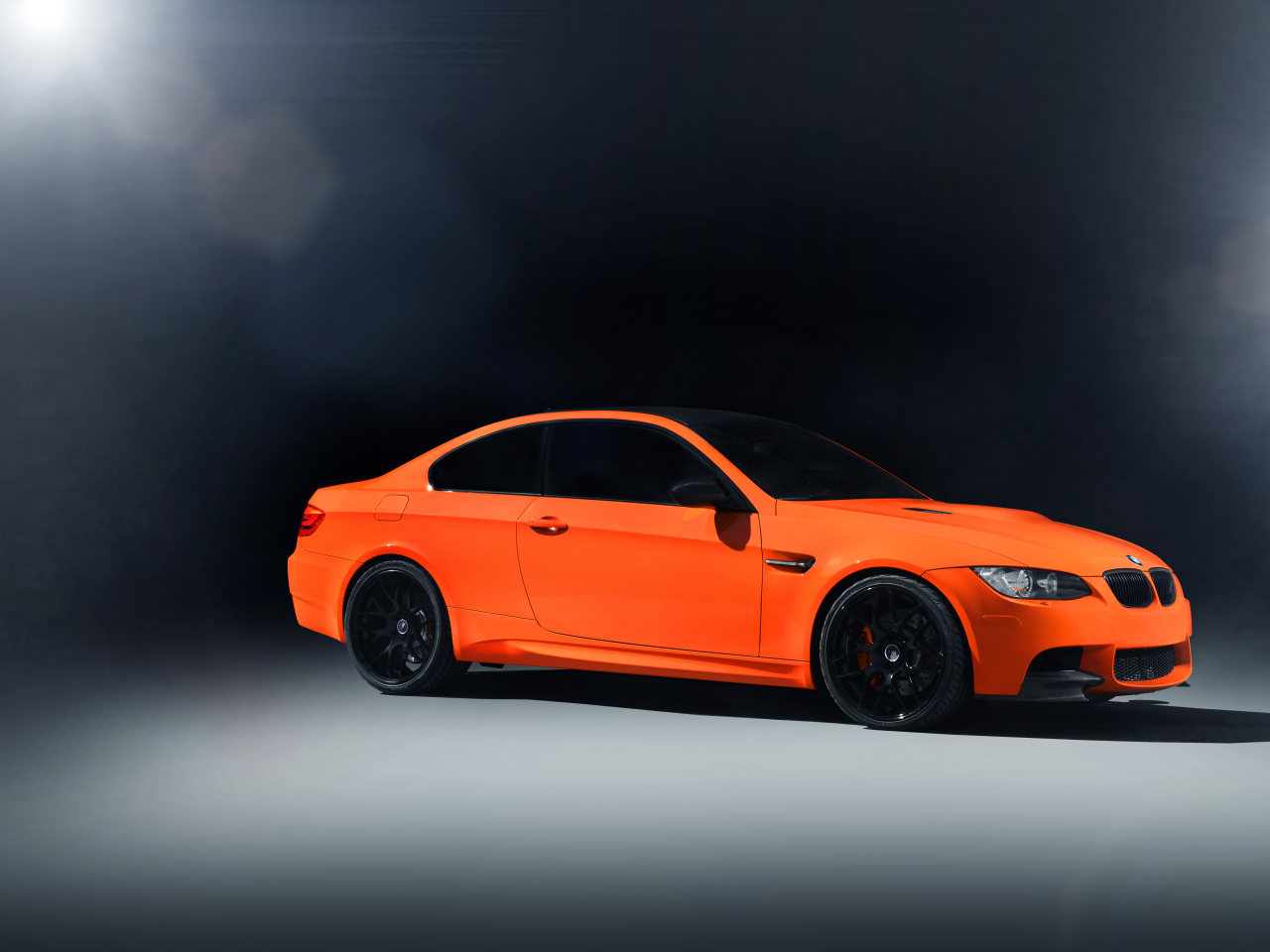 бмв, m3, front, оранжевый, блики, bmw, e92, orange, свет