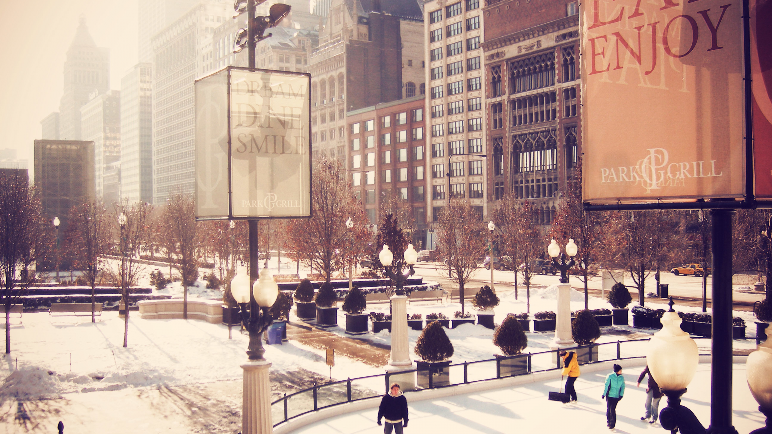 chicago, cityfront center, чикаго, америка, сша, люди, illinois, зима, usa