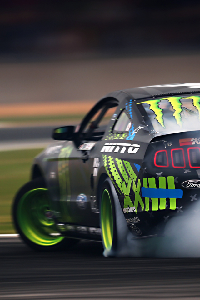 mustang, monster energy, ford, motion, formula drift, smoke, team, rtr, vaughn gittin jr