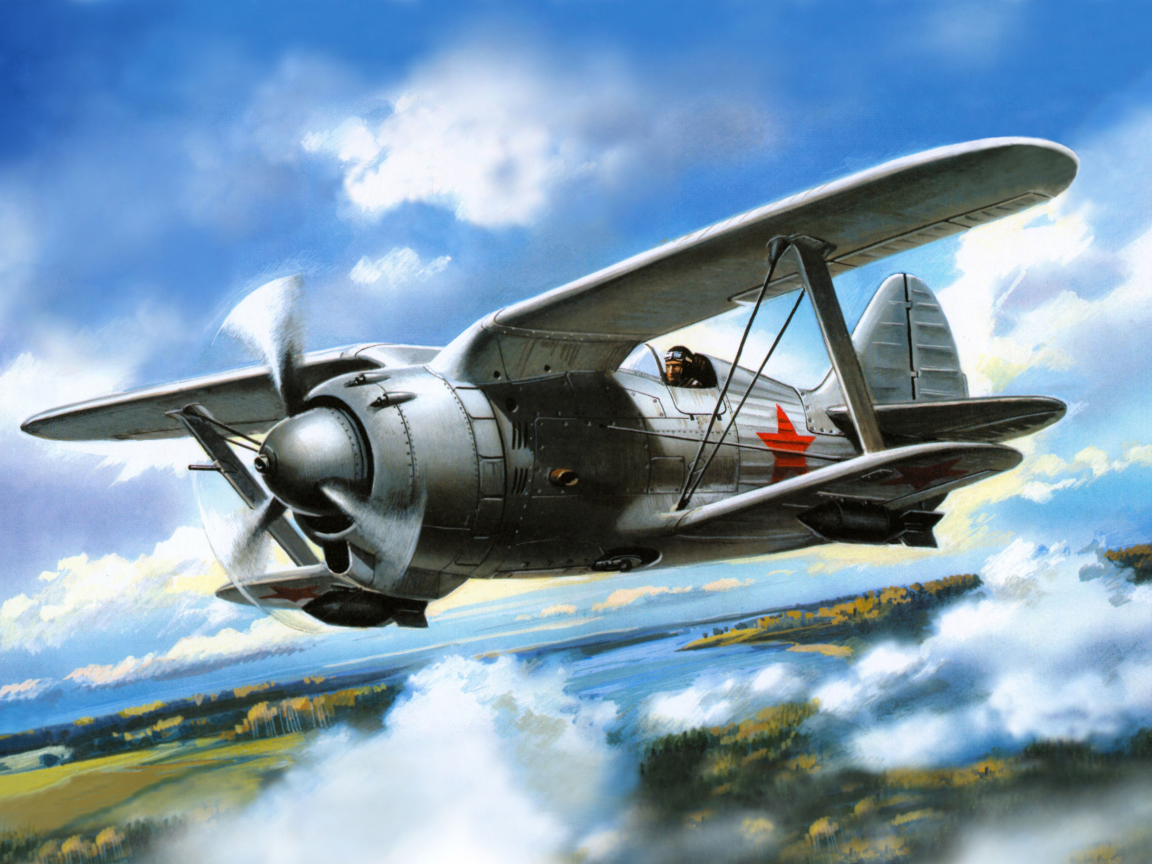 советский, и-190, арт, небо, истребитель, полутороплан