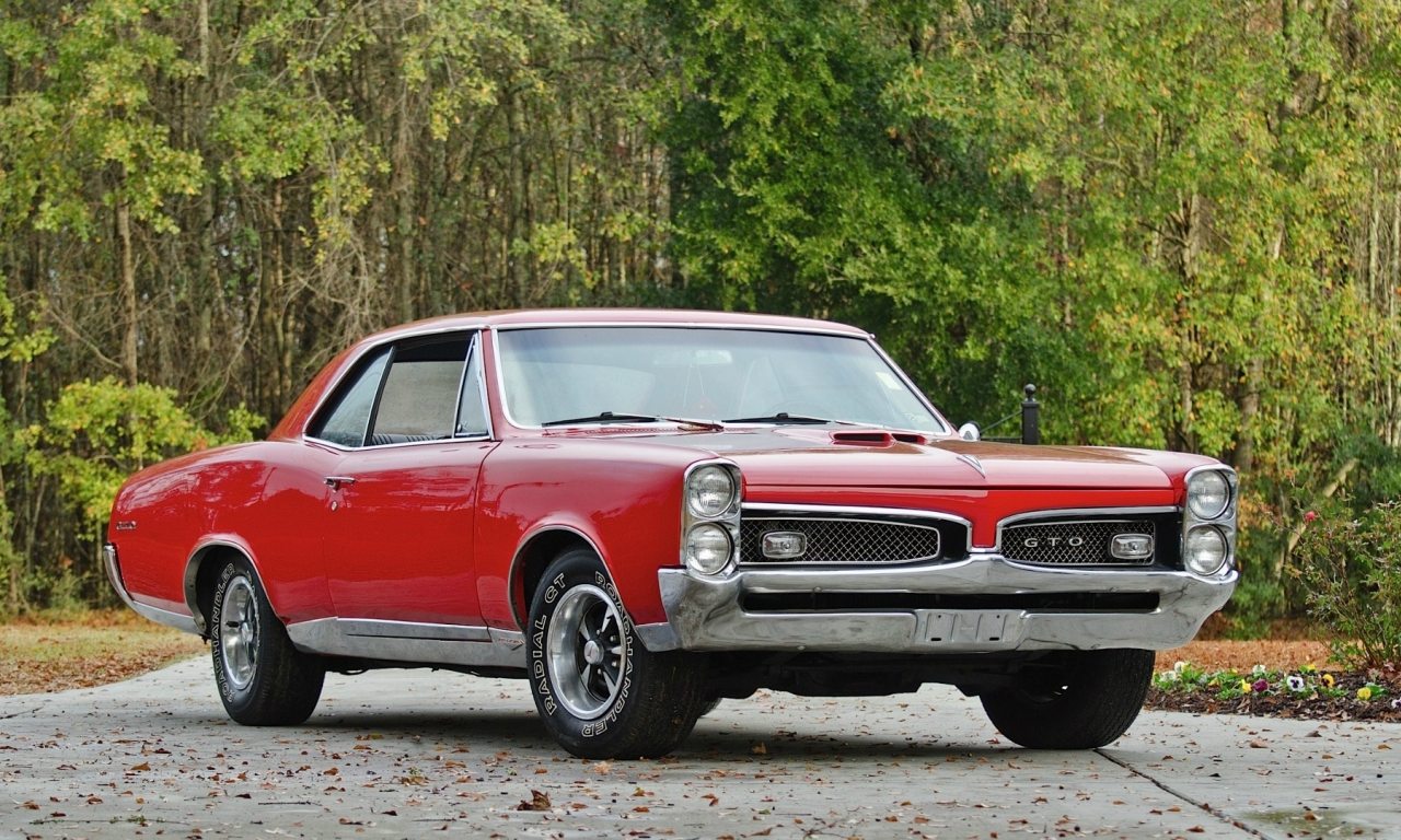 hardtop, понтиак, retro, 1967, pontiac, muscle car, classic, gto, гто, red, coupe