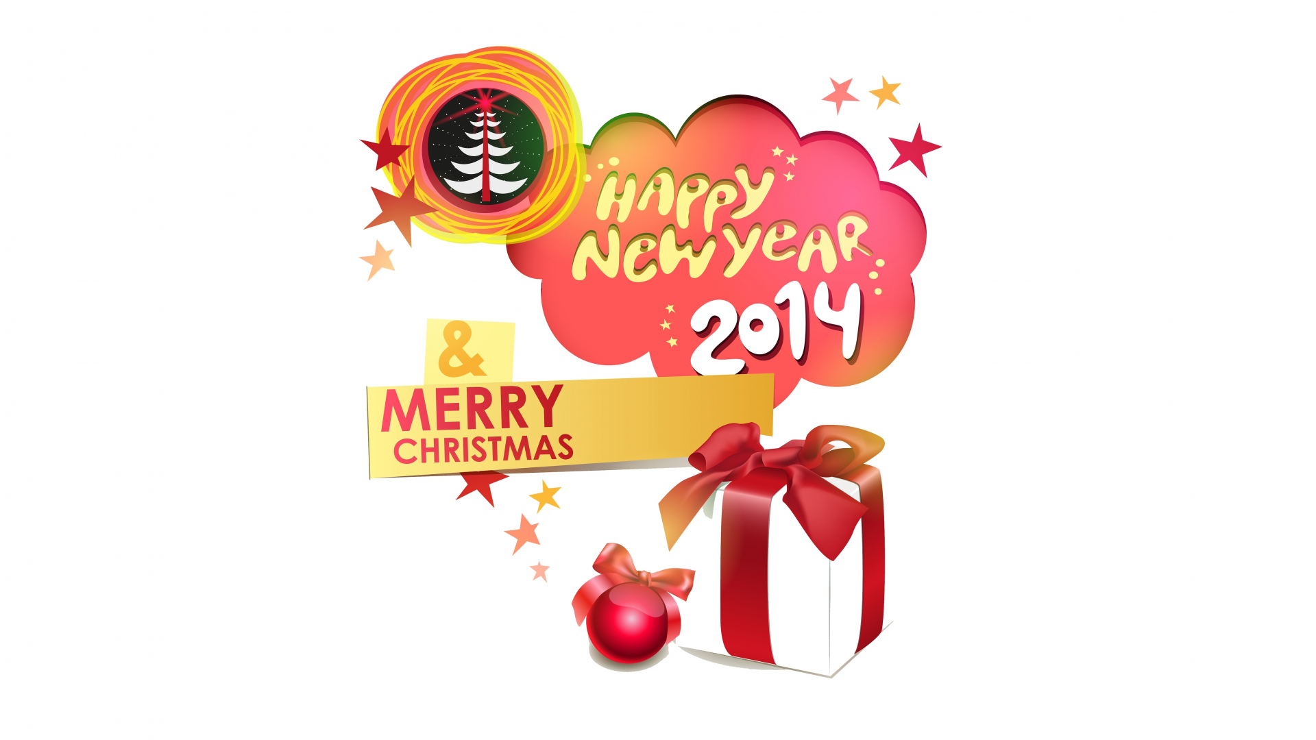 stars, gifts, 2014, 2014, happy new year, christmas, christmas tree