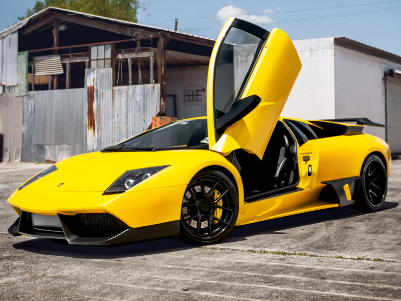 lamborghini murcielago, желтый, ламборгини, суперкар, мурсиелаго