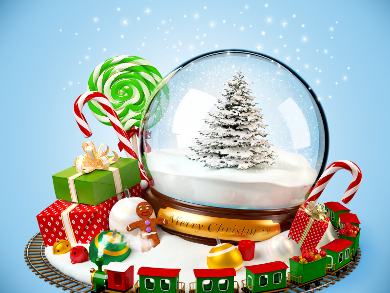 merry christmas, decoration, new year, ornaments, christmas tree, , train, sweets, gifts, toy, snow