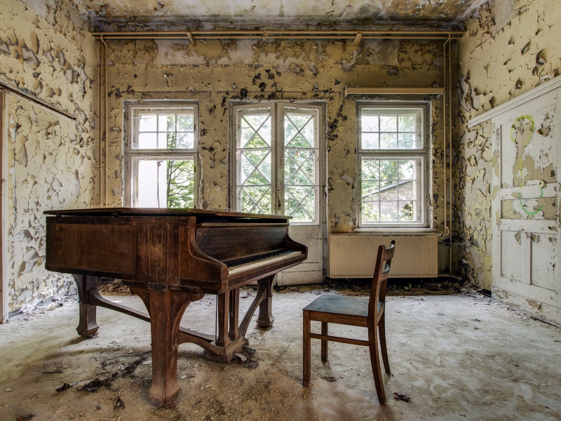 пианино, музыка, комната
