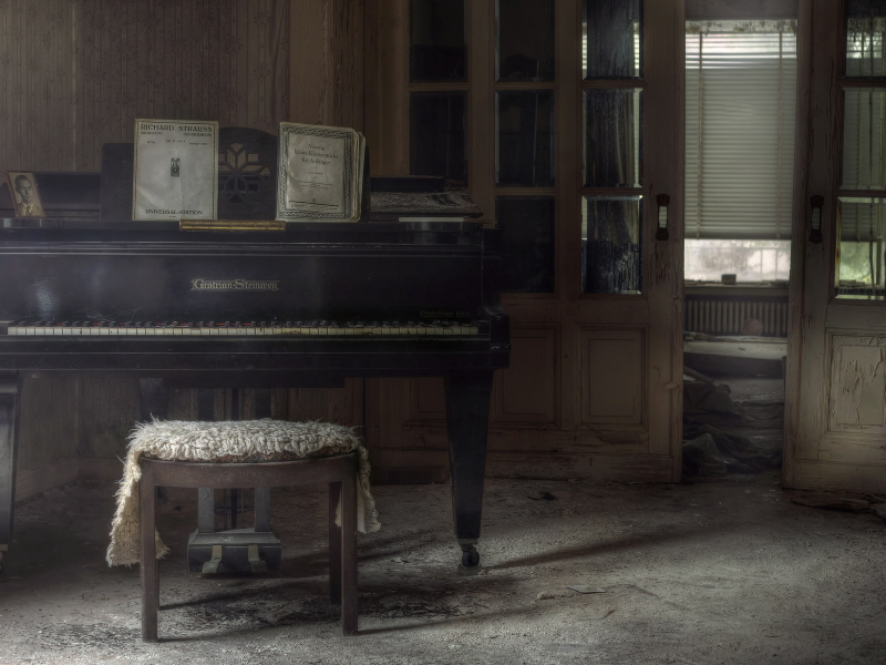 музыка, комната, пианино