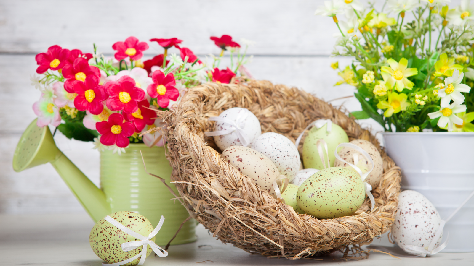 праздник, яйца, пасха, цветы