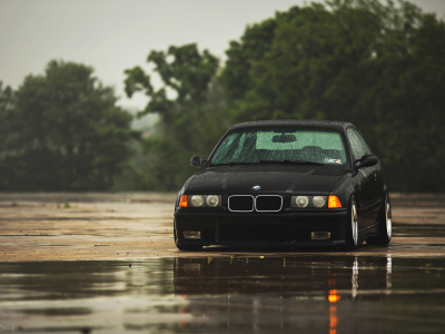 бмв, черная, bmw, дождь, e36, black, m3