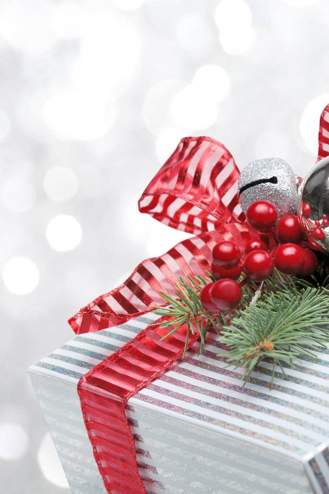 gifts, christmas spirit, ribbon, новый год, cherry, new year, merry christmas, bokeh