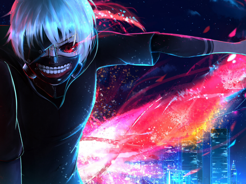 Канэки, маска, tokyo ghoul