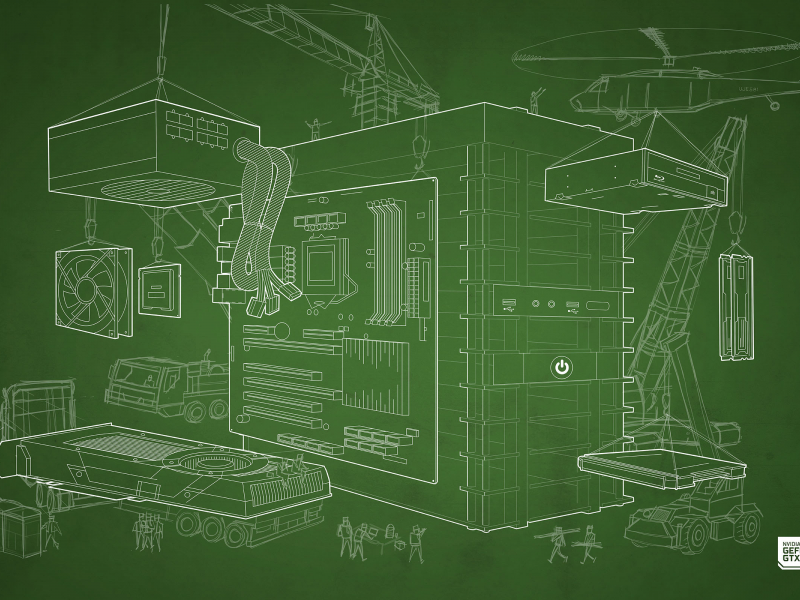 nvidia, geforce, gtx, diy blueprint wallpaper