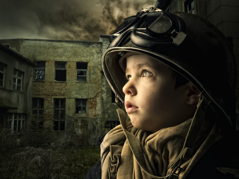 здание, разруха, мальчик, шлем, ребёнок, очки
