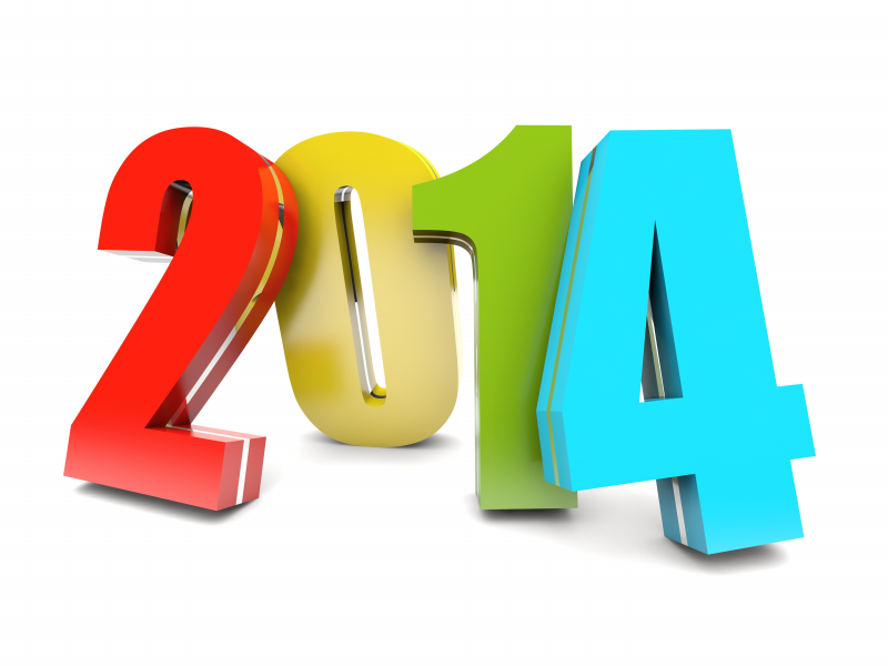 цифры, 2014, фон, new year, цвета